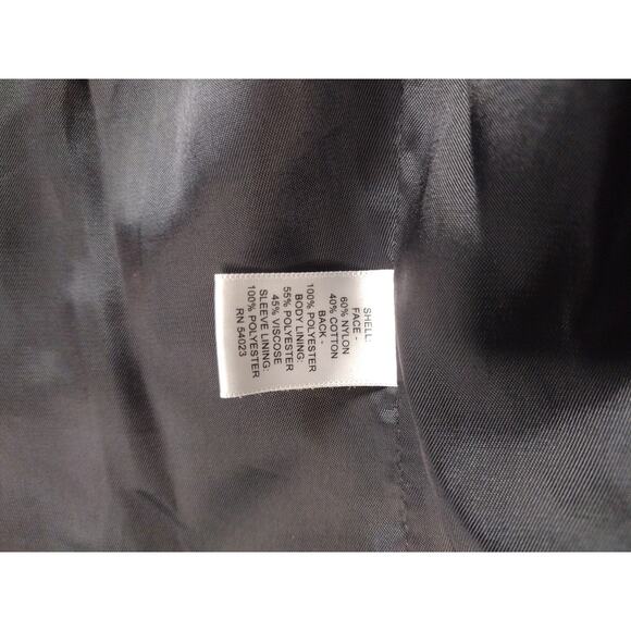Banana Republic Womens Sz L Black Trench Coat Rain Jacket Old Money Quiet Luxury - Picture 7 of 13
